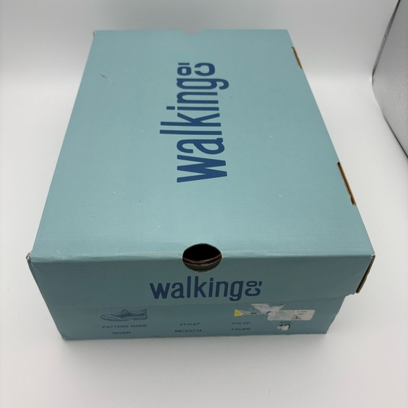 NIB The Walking Company River Taupe Nubuck Leather Slide On Walking Shoes - Picture 12 of 14